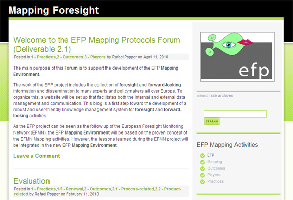 EFP Mapping Protocols Forum