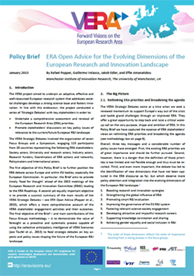 Policy Brief on ERA Open Advice